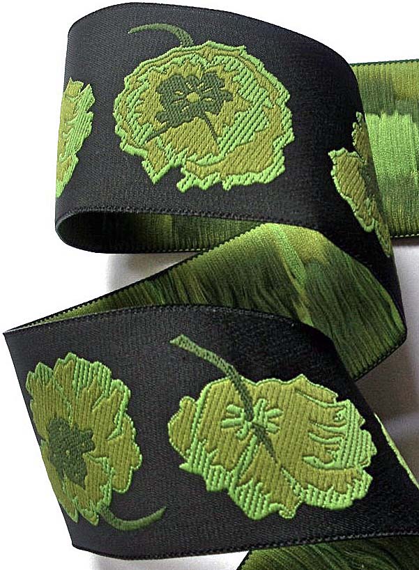 POPPY5 1 7/8" BLACK/OLIVE(3 YDS)